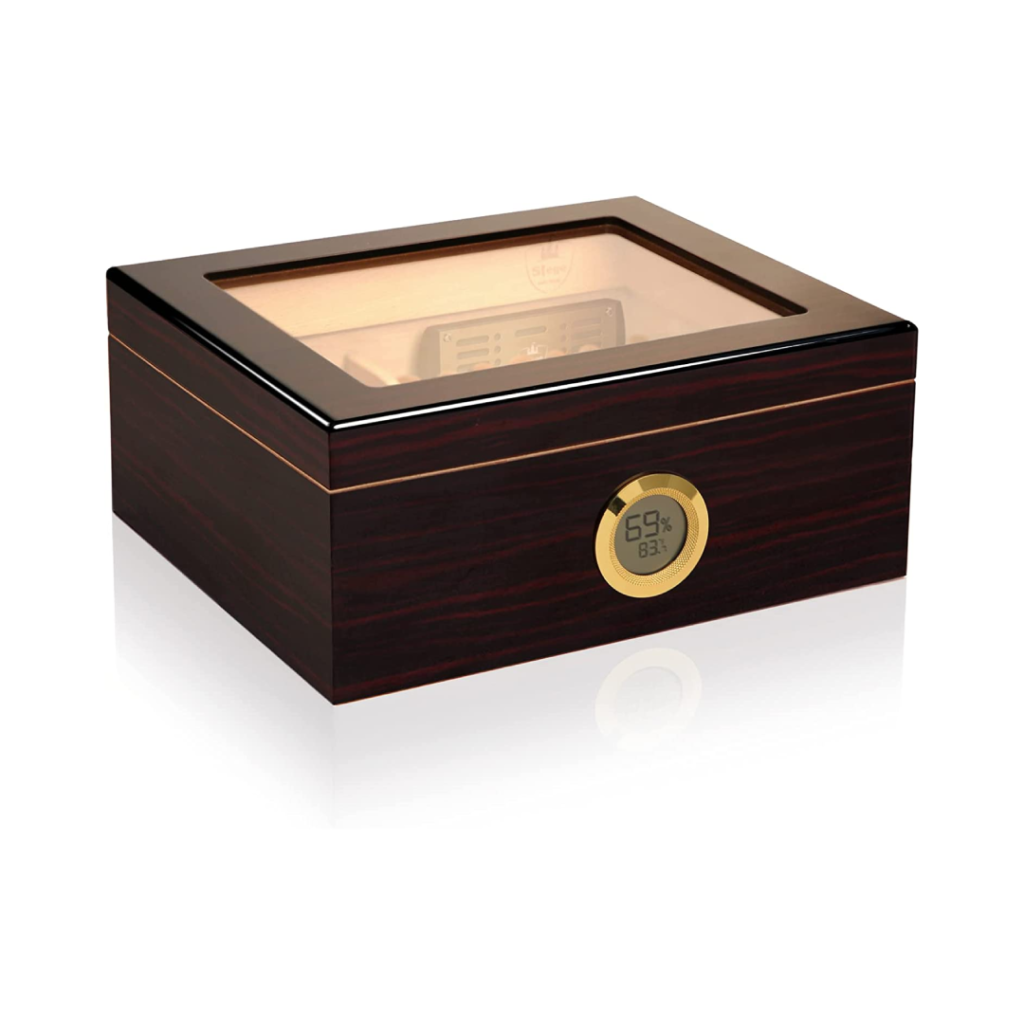 Slege Handcrafted Humidor with Digital Hygrometer Best Electric Humidor 2023