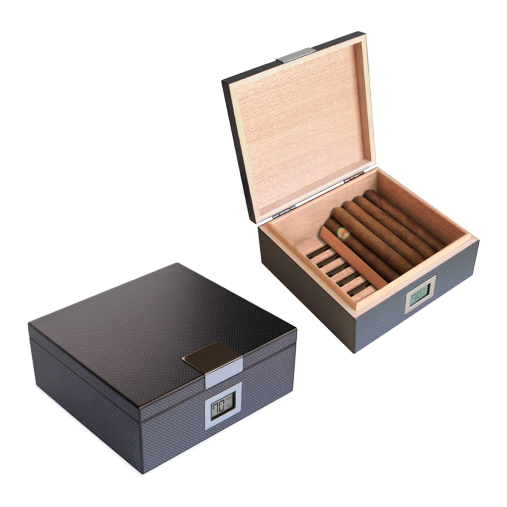 CASE ELEGANCE Carbon Fibre Best Electric Humidor 2023