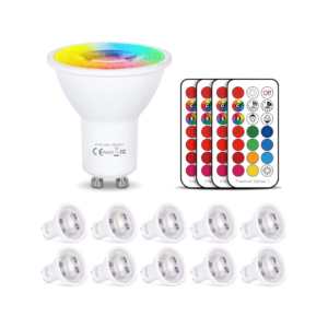 HYDONG 4W RGB GU10 LED Bulb 10 Pack