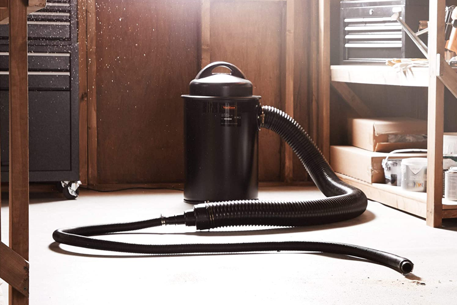 A dust extractor in a workshop