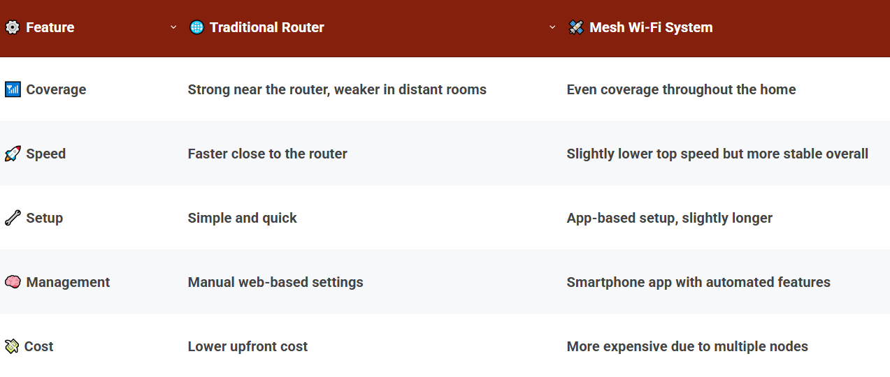 Key Differences Mesh Wi-Fi vs Routers