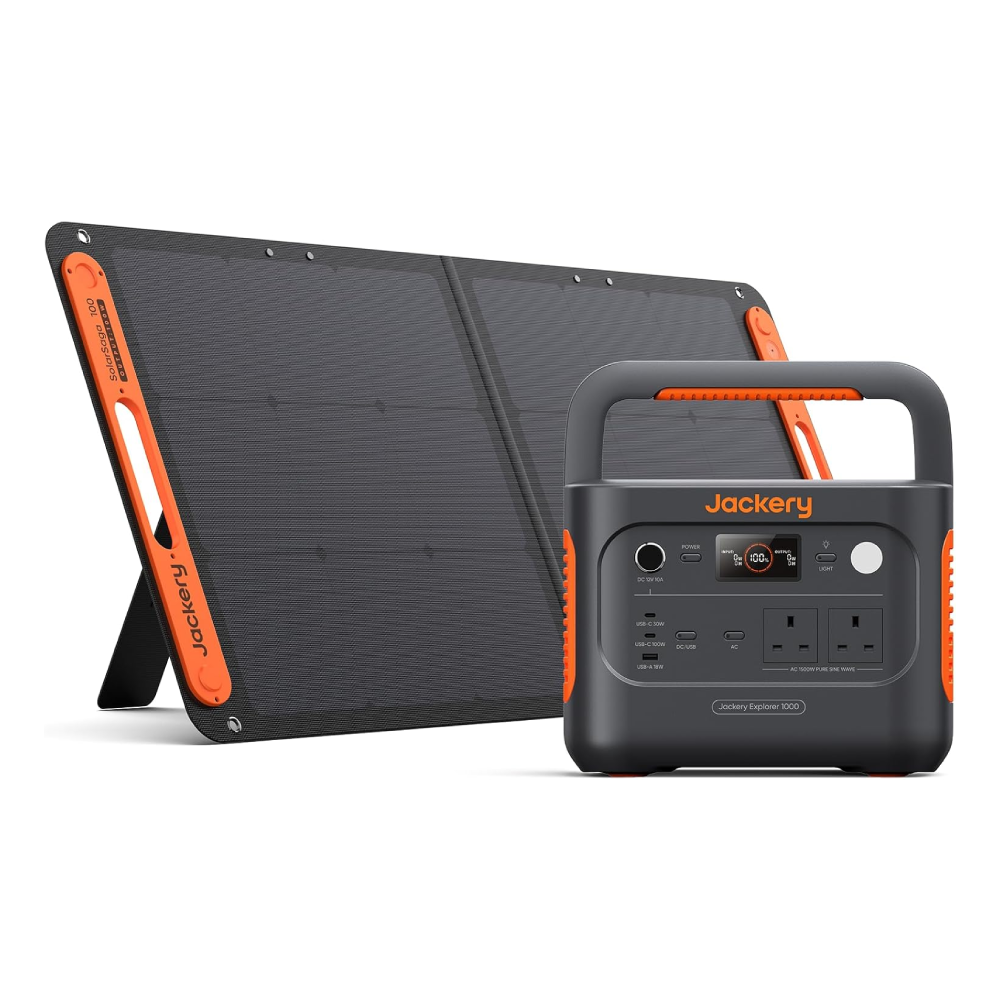 Jackery Explorer 1000 v2 Portable Power Station + 100W Solar Panel