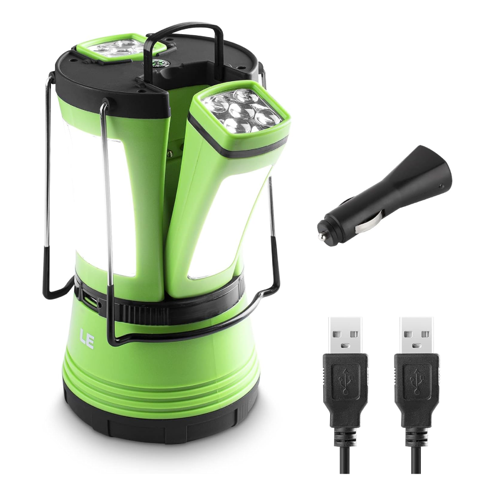 LE 3 in 1 Camping Lantern with 2 Detachable Torches